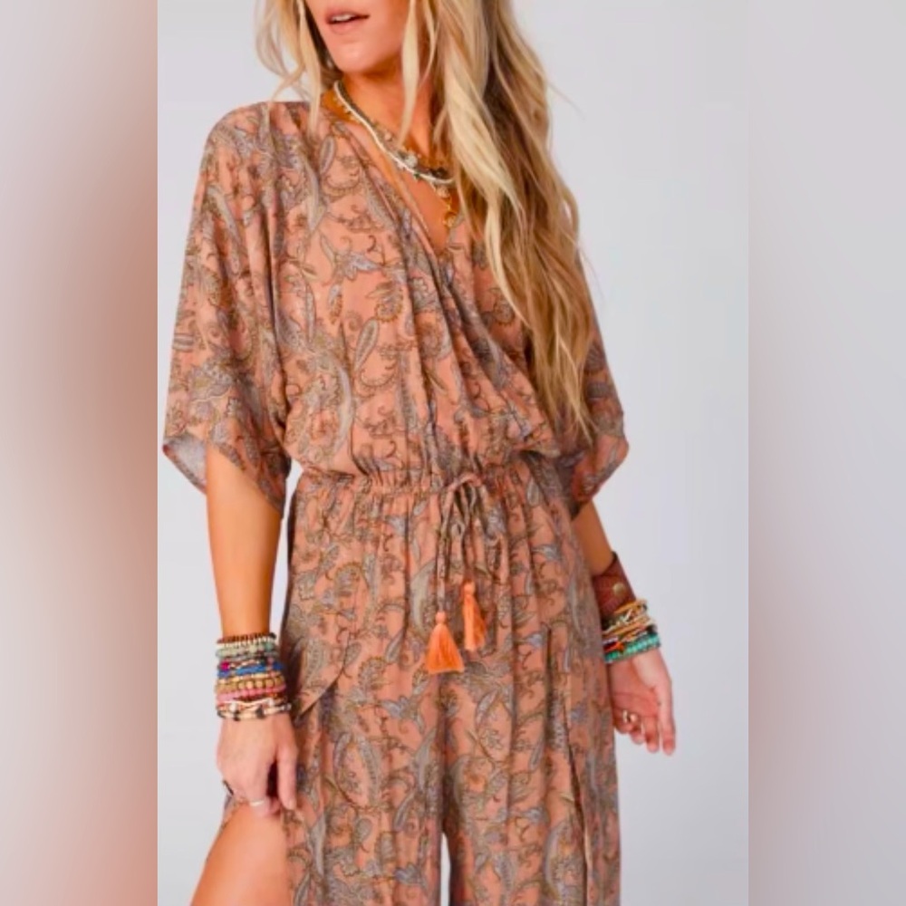 NEW WITH TAGS! Cleo Paisley Slit Jumpsuit from Three Bird Nest
